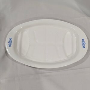 Corning Ware Blue Cornflower blue Turkey Platter P-19 Vintage